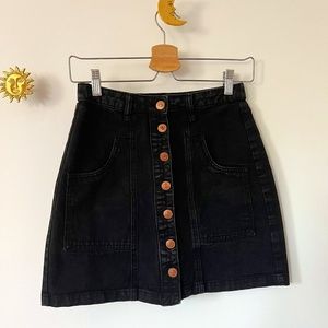 Stradivarius - High-waisted Buttoned Skirt
